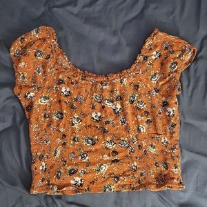 Rue21 Orange Floral Top